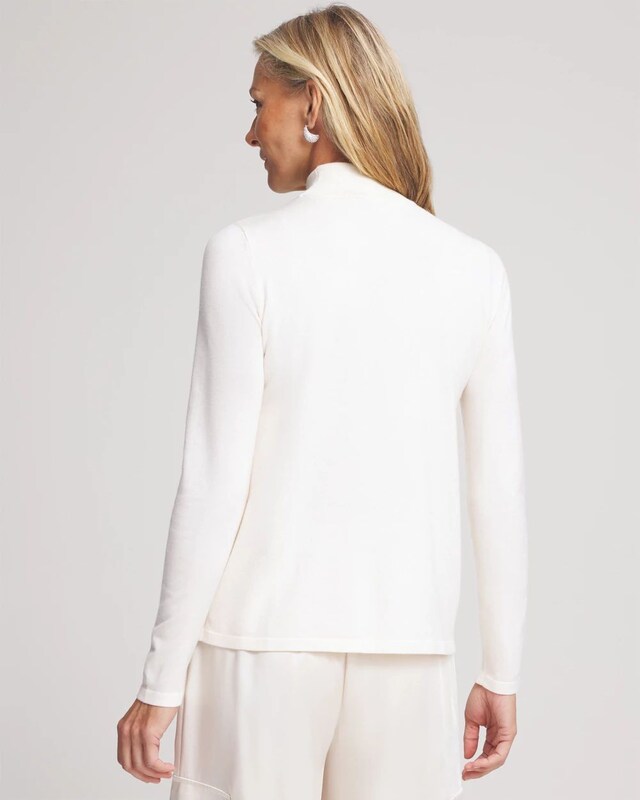 Embellished Mockneck Pullover Sweater - image 3